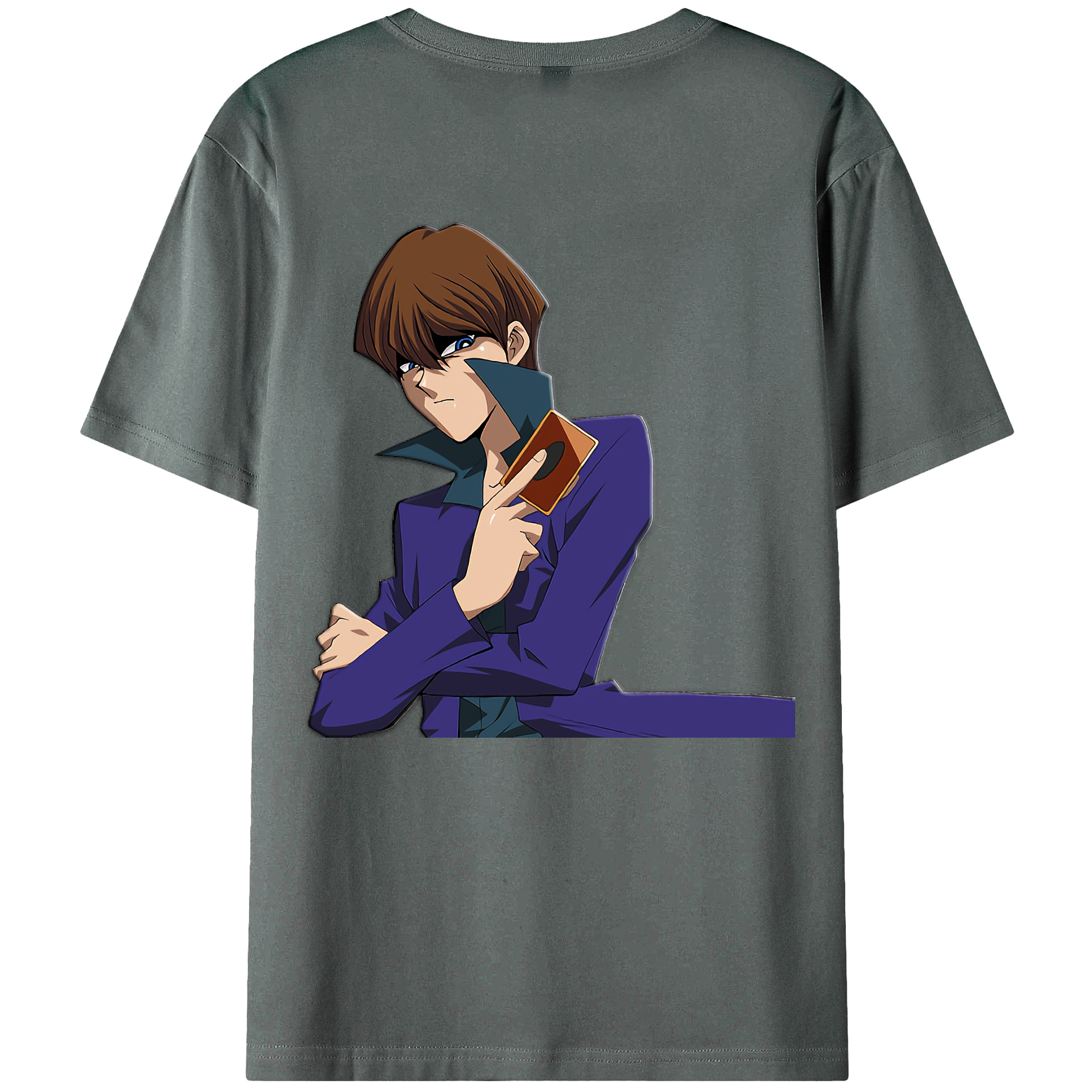 （画像用） 遊☆戯☆王 Yu-Gi-Oh! 綿100％ メンズ半袖Tシャツ（バックプリント） 通気性